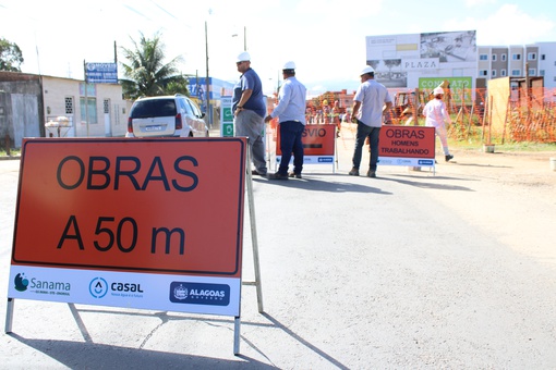 Casal e Sanama interditam Avenida Durval de Góes Monteiro para obra de implantação de Coletor-tronco