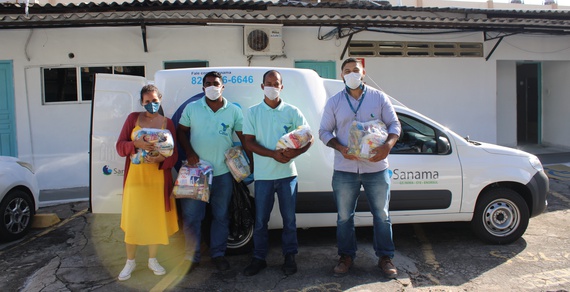 "Gotas de esperança": Sanama doa 300 cestas básicas para famílias alagoanas