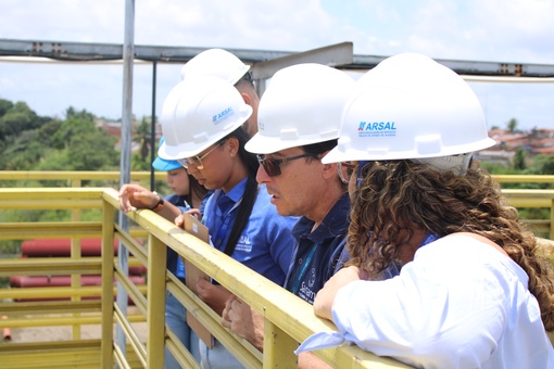 SANAMA RECEBE EQUIPE MULTISSETORIAL DA ARSAL  PARA FISCALIZAÇÃO DE OPERAÇÃO NA ETE BENEDITO BENTES