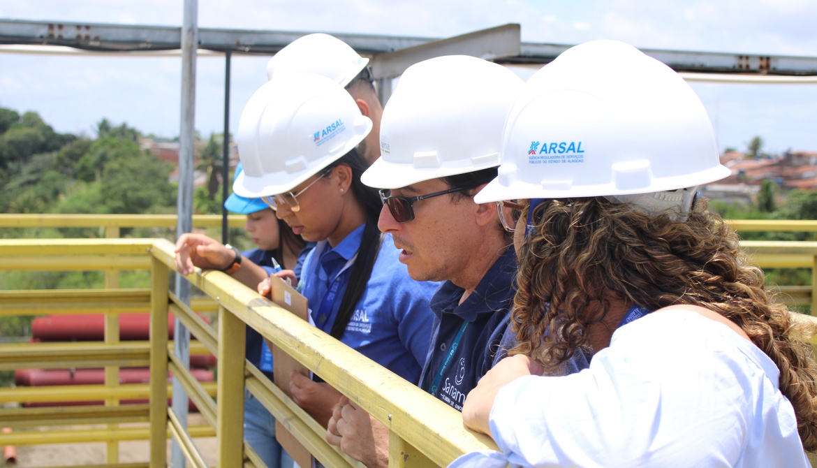 SANAMA RECEBE EQUIPE MULTISSETORIAL DA ARSAL  PARA FISCALIZAÇÃO DE OPERAÇÃO NA ETE BENEDITO BENTES