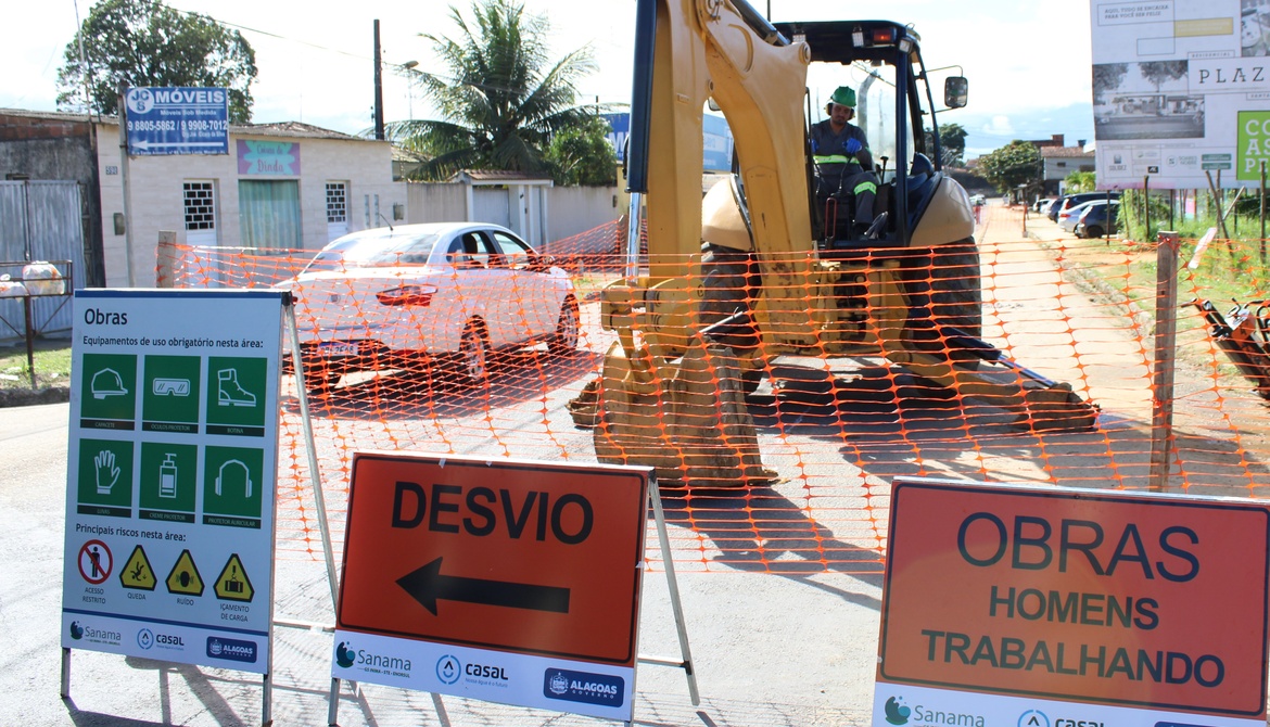 Sanama inicia obras de implantação de rede coletora de esgoto na Rua da Codeal, no Tabuleiro do Martins