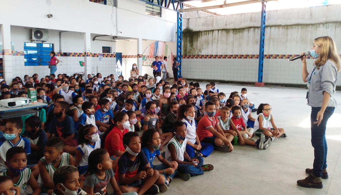 Sanama retorna as atividades presenciais do Programa de Educação Sanitária e Ambiental